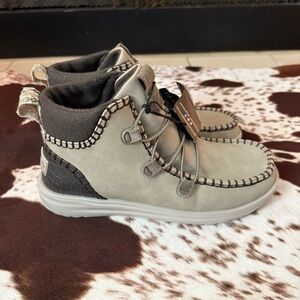 Hey Dude Light Gray Ankle Boots